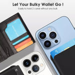 ZORBES® Magsafe Wallet, 2-in-1 Magsafe Stand & Mag Safe Card Holderfor iPhone Apple, Leather Magsafe Magnetic Wallet for iPhone 14, iPhone 13, iPhone 12 Sereies Phone Or Mag-Safe Cases (Hold 3 Cards)