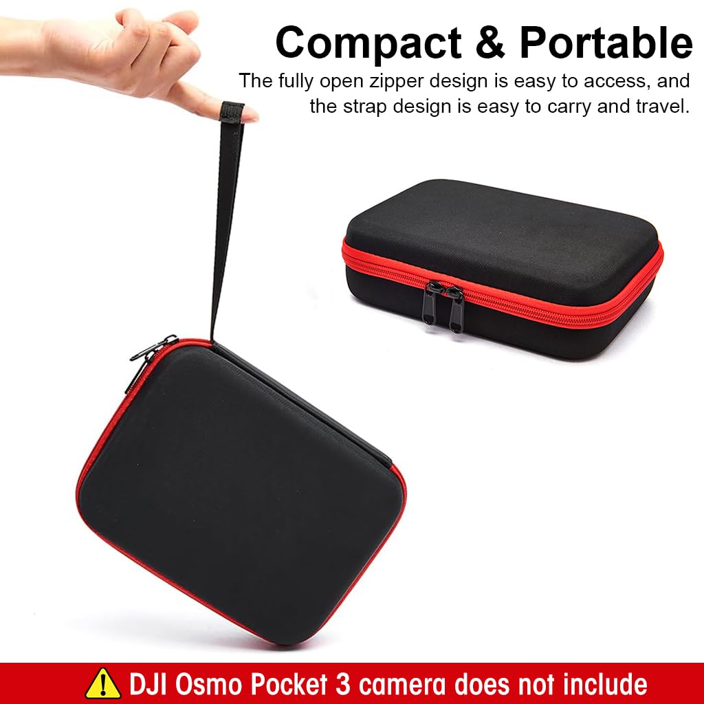 Verilux Carrying Case for DJI Osmo Pocket 3 Camera with Hand Strap and Polyurethane 3PCS