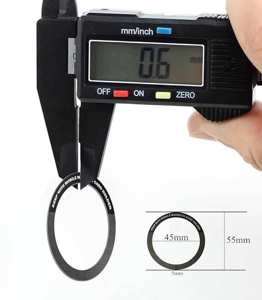 ZORBES® 6Pcs Magnetic Alignment Rings, 55mm Dia Slim Adhesive Magnetic Rings, Adhesive Magnet for Phone Grip, Phone Holder