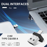 Verilux Wireless Presenter for Presentations with 30m Control Range and 2 in 1 USB-C & USB-A Receiver | USB Rechargeable Laser Pointer Remote for Mac and PC