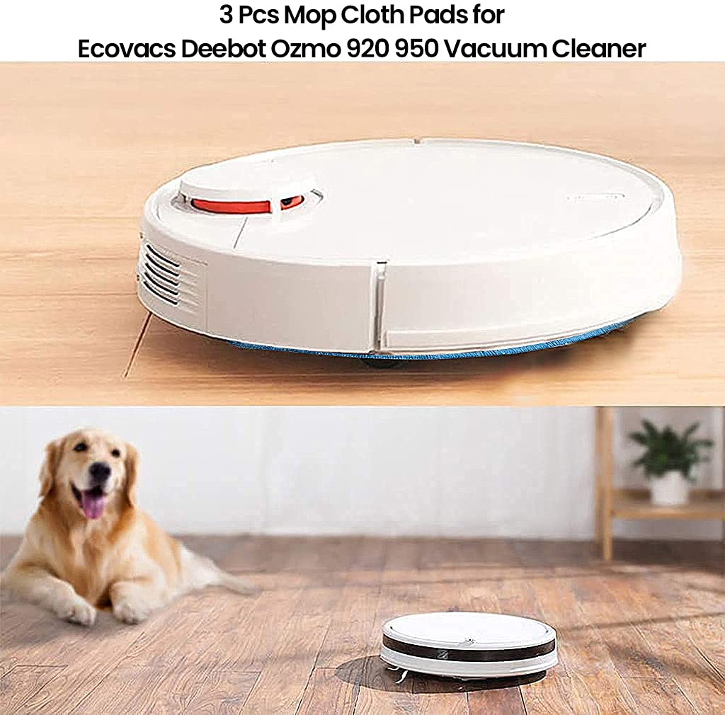 Verilux Mop Cloth Pads for Ecovacs Deebot Ozmo 920 950 3 Pcs Set | Easy Replacement Accessory