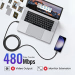 Verilux Type C to Type C Cable for Fast Charging with Nylon Braided 3m Length | 60W PD