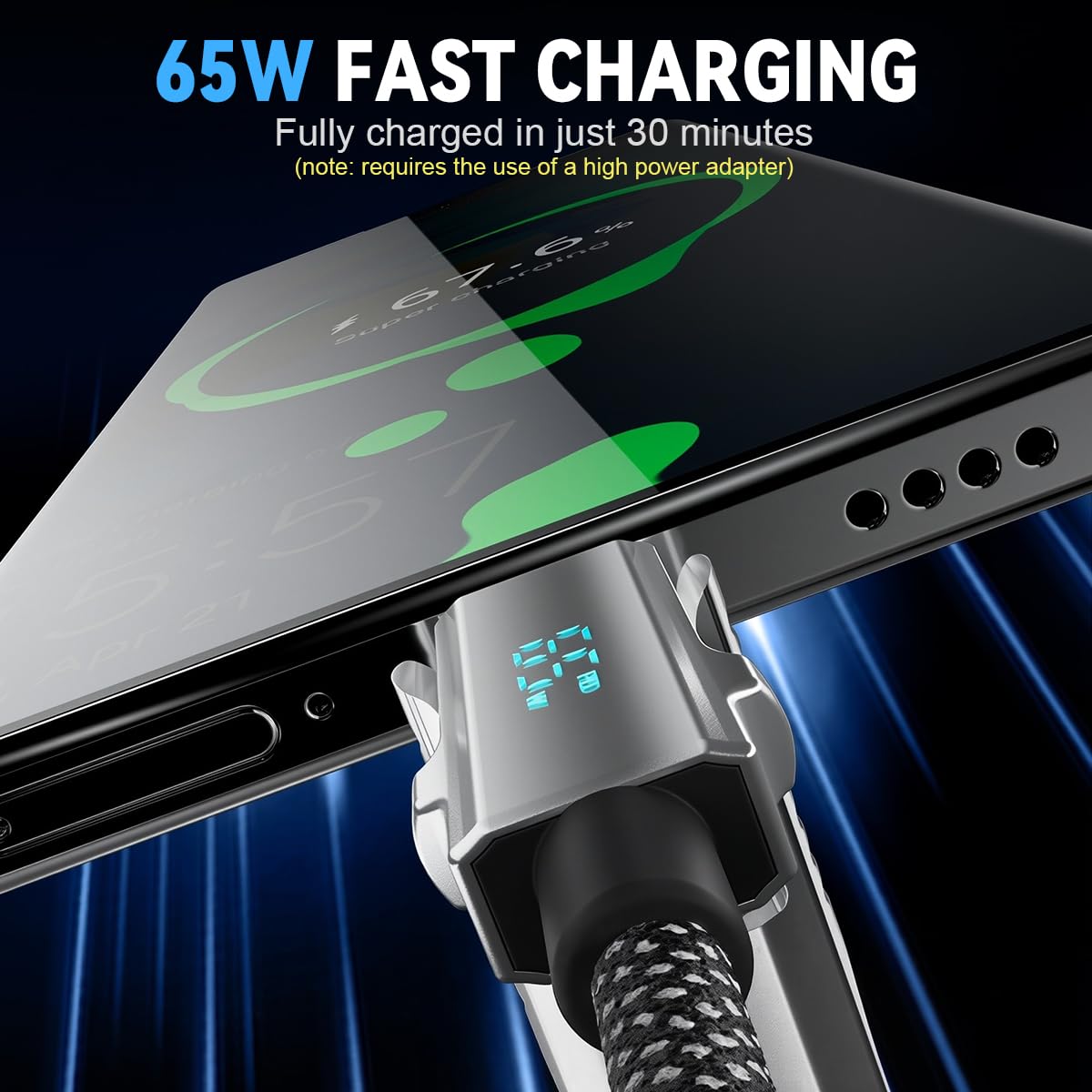 Verilux Type C to Type C Cable 6.6ft 240W Fast Charging with E Mark2.0 Chip | 480Mbps Data Transfer