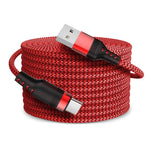 Verilux USB C Cable 10ft for Fast Charging and 480Mbps Data | Nylon Braided 62W PD