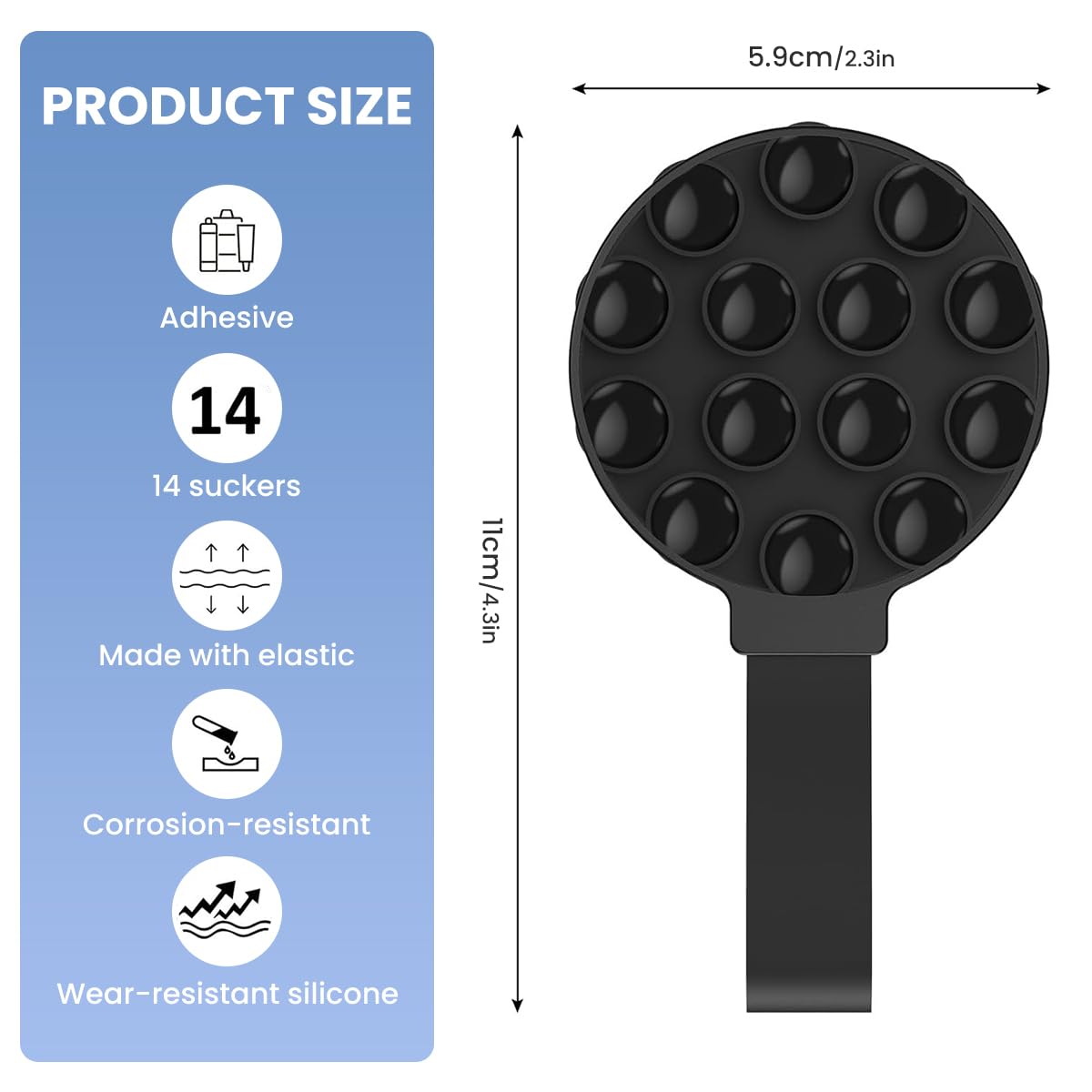 ZORBES® Magnetic Suction Cup Phone Mount, Silicone Suction Phone Case Grip Stand Holder for MagSafe, Hands-Free Mirror Shower Phone Holder Mount Fit, TikTok CreatorVideosSelfies