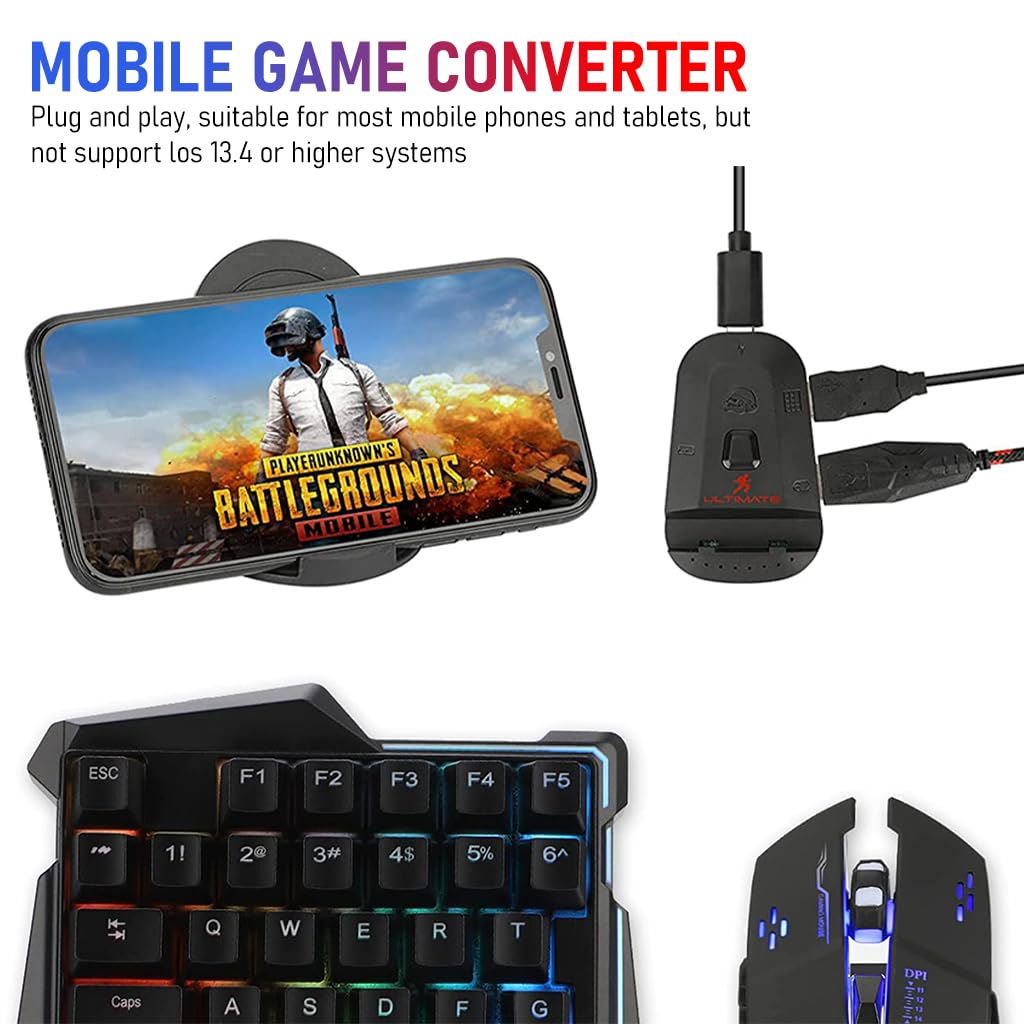 Verilux Gaming Keyboard and Mouse Combo for PUBG with 35 Keys RGB Backlit | Wired USB
