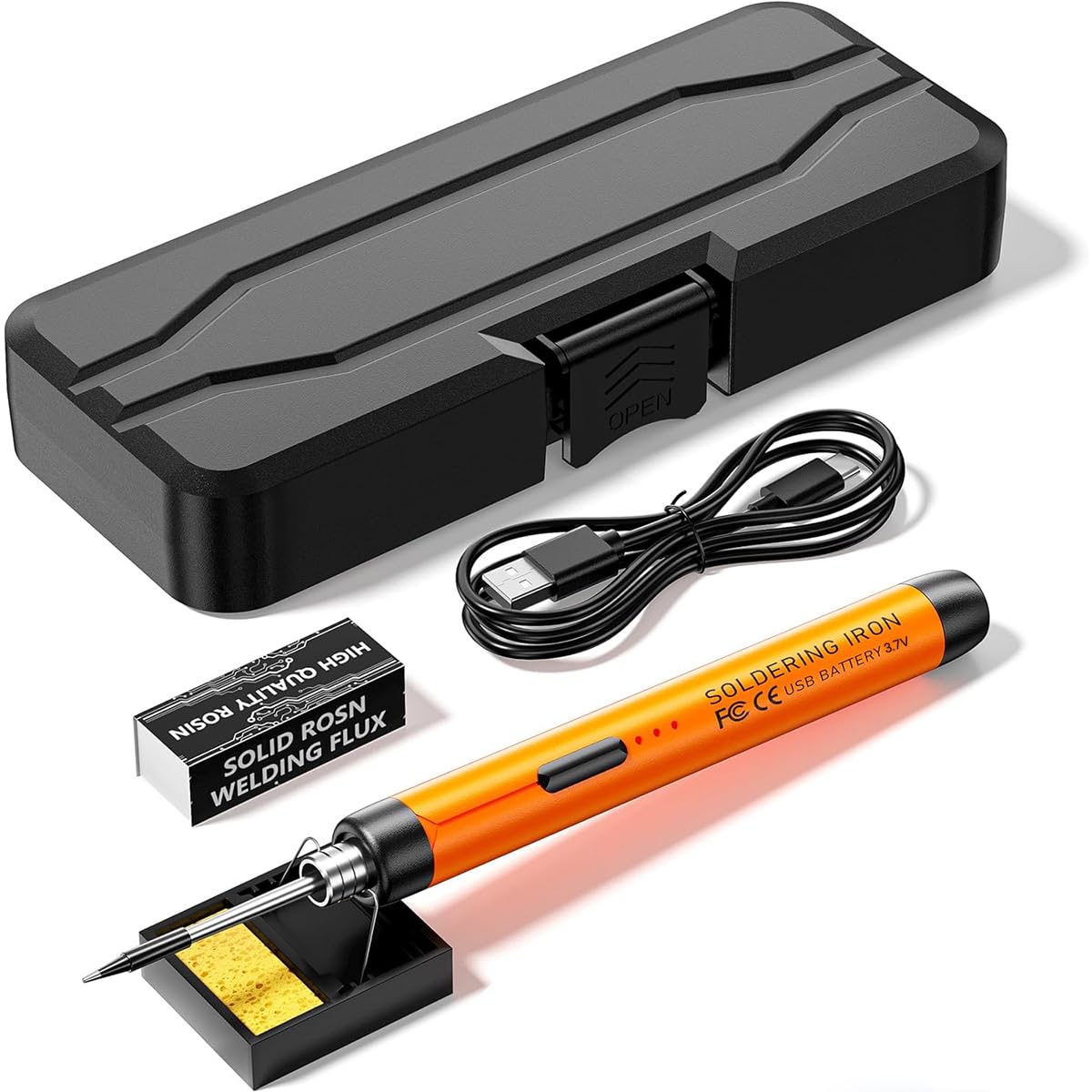 Serplex® Cordless Soldering Iron Pen Kit 3 Adjustable Temperature Electric Soldering Iron Pen Set with Stand, USB Cable & Storage Case, for Electronics Repaired Usages
