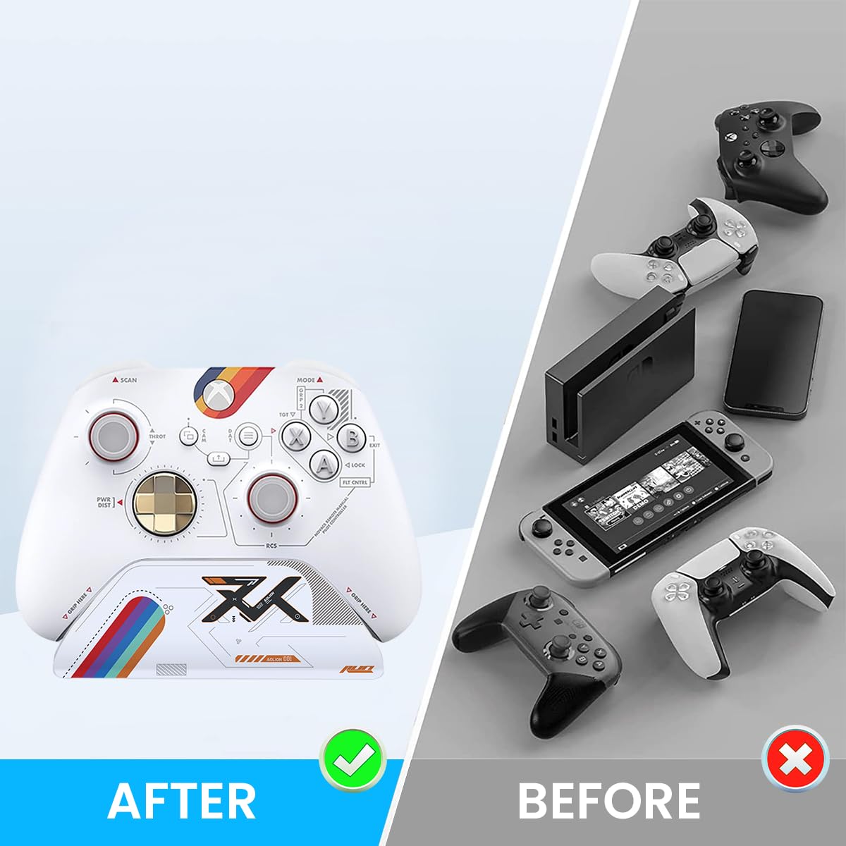 ZORBES® Game Controller Stand Holder for Xbox Starfield Limited Edition, Game Controller Stand Dock for Wireless Controller Desk Stand for Xbox Series S X ONE/ONE Slim/ONE X, No Controller
