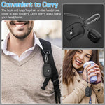 ZORBES® Earbuds Case Cover for Sony WF-1000XM5 Earbuds(2023), Silicone Protective Case with Snap Lock Scratchproof Shockproof Wireless Earbuds Cover for Sony WF1000XM5 with Lanyard&Carabiner, Black
