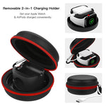 Verilux Storage Box Compatible with Apple Watch 44mm/42mm/40mm/38mm Series 6/5/4/3/2/1/SE, Portable Protective Travel Storage Bag,can Put Charger and Airpods 2 & 1 Charging Case Station Dock