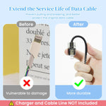 Verilux Charger Protectors for iPhone 15 14 with 20W Cable Spring Coil and Adapter Sleeve 2PCS