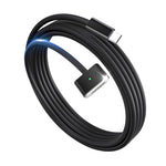 Verilux® PD 140W USB C to Magnetic 3 Charging Cable, 2M/6.6Ft Nylon Braided Magnetic Safe 3 Cable for MacBook Air (15''/13'' M4 2025, M3 2024, M2 2023, M2 2022), Pro (16"/14" 2024/2023/2021)