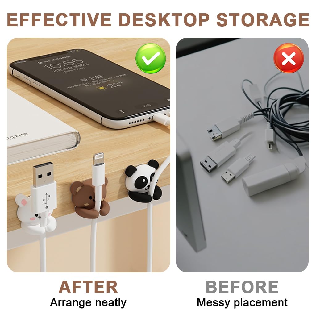 ZORBES Cute Self-Adhesive Cable Holder
