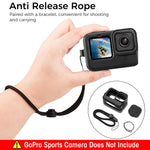 ZIBUYU® ZORBES Silicone Protective Case for GoPro Hero 12/11/10/9 Full Protection Silicone Skin Cover with Separate Anti-Scratch Lens Cover Travel Case Cover for GoPro Hero Series, with Hand Strap