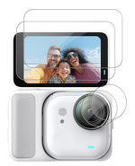 ZORBES® Compatible with Insta 360 GO Ultra, Set of 4 Screen Protectors Lens Film, Anti-scratch HD Tempered Glass Protectors, Anti-scare Display Protectors, Bubble Free Application