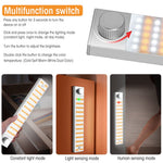 Verilux Wireless Cabinet Light for Closet and Wardrobe featuring 128 LEDs and 25cm Magnetic Mount | USB Rechargeable