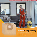 Verilux Vacuum Cleaner Dust Bags for Karcher WD3 MV3 featuring 6 Pack Paper Filter Design