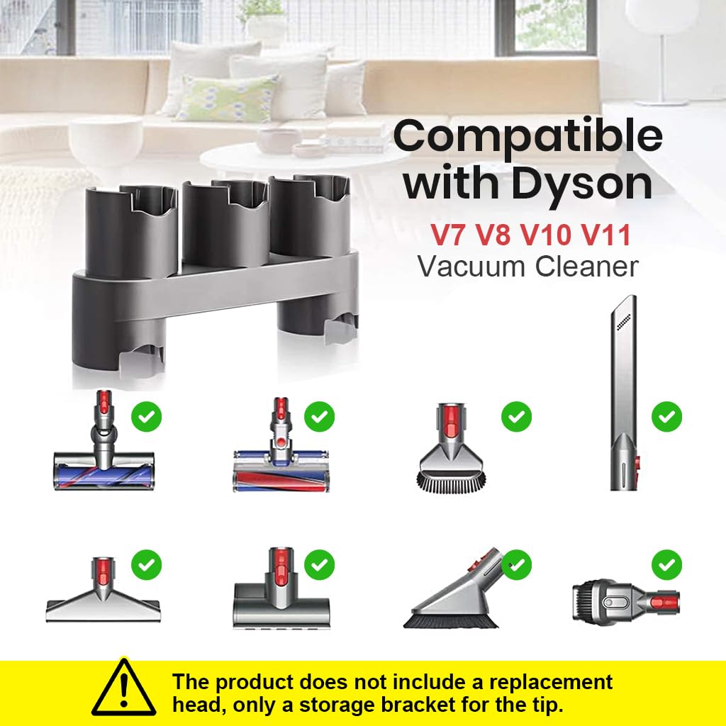 Verilux Accessory Holder for Dyson V6 V7 V8 V10 V11 with 5 Slots and Screw Mount Design