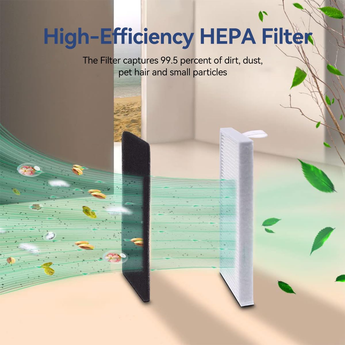 Verilux Replacement Filters for Ecovacs Deebot Y1 Pro featuring Tailored Fit Design Pack of 4
