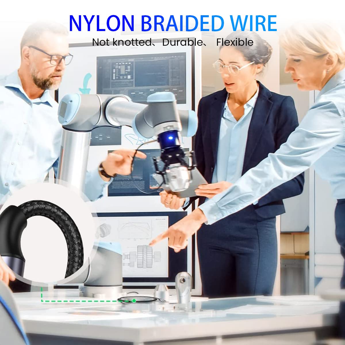 Verilux USB C Cable for Fast Charging with 100W Power and 10Gbps Data | 10Ft Black