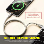 Verilux Type C Cable 4 in 1 240W Fast Charging with Magnetic Coiled Design | 480Mbps Data Transfer