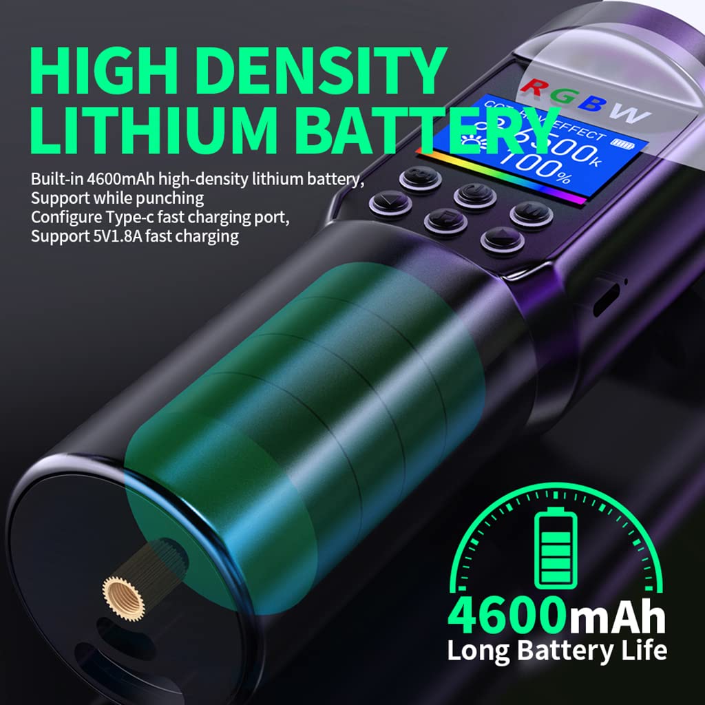 ZORBES® Rgb Led Light Stick For Photography, Photography Light With Rgb Cct Hsi Mode, 3000K-6500K Adjustable, 18 Fx Light Effect, Barndoor, 4600Mah Battery For Youtube, Photoshoot Livestream