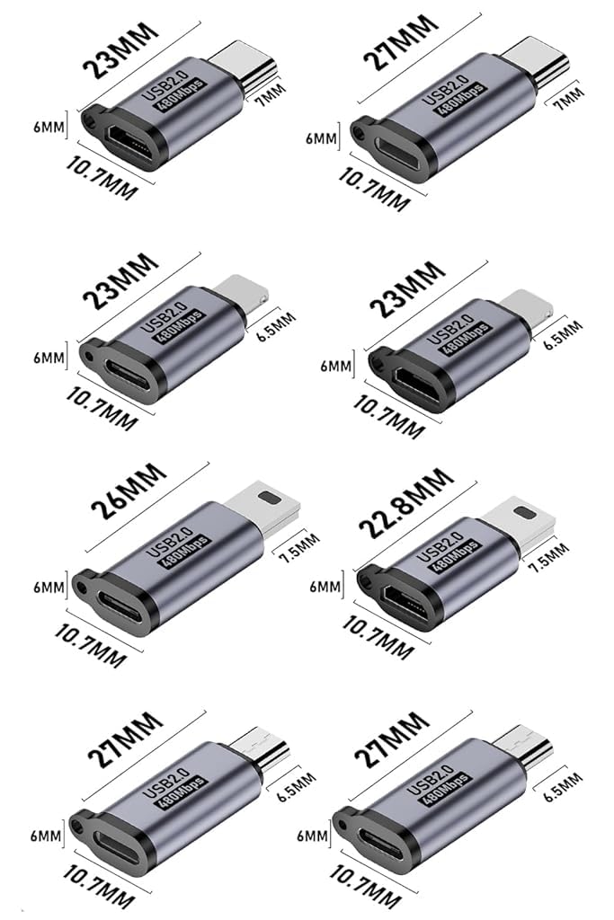 Verilux USB OTG Connector Set for Versatile Device Compatibility with 16PCS Adapters | Type C Light‑ning and Micro Conversion