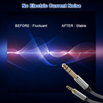 Verilux Aux Cable for Speakers featuring 24K Gold Plated Connectors and 9.8 ft Nylon Braid | TRS Stereo Audio Jack
