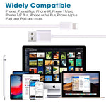 Verilux 2 in 1 Charging Cable for iPad and Apple Pencil featuring Dual Lightning Plugs 3.3ft