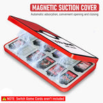 ZORBES® Switch Game Cassette Silicone Organizer for 24 Game Cartridges Empty Storage Case with Magnet Closure Creative Silicone Case Organizer for Switch Games Cartridges