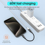 Verilux iPhone Adapter Cable for Charging and Data Transfer with 60W PD Fast Charge | Nylon Braid Design