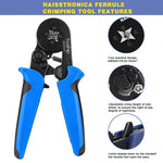 Serplex® Ferrule Crimping Tool Kit, Self-Adjusting Square Wire Crimper Plier for AWG23-7 with 1200pcs Assortment Ferrule Wire Copper Crimp Connector, Wire Connector Kit Wiring Cable Connector