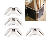 Serplex® 4Pcs Furniture Frame Joints with Removable Support Retainers - 90-Degree Nylon Furniture Connector Brackets and Quick-Release Brackets Compatible with Wooden Cabinet Shelf Box Panel Assembly