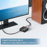 Verilux Digital to Analog Audio Converter 192KHz DAC Digital SPDIF Optical to Analog L/R RCA Converter Toslink Optical to 3.5mm Jack Adapter for PS3 HD DVD PS4 Amp Apple TV Home Cinema