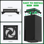 Verilux RGB Cooling Fan for Xbox Series X with 8 Color Light Effects and App Control | Low Noise Dust Screen System