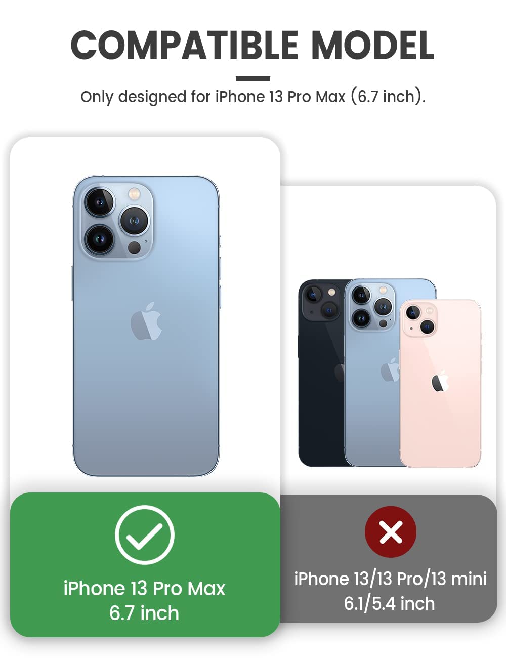 ZORBES® Phone Cover Case Compatible with iPhone 13 Pro Max(Only Phone Case)