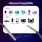 Verilux Aux Cable for Speakers featuring 24K Gold Plated Connectors and 9.8 ft Nylon Braid | TRS Stereo Audio Jack