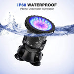 Verilux Underwater Spot Light for Pond and Fountain with 36 RGB LEDs 98 in Cable | Adjustable 180° ABS Housing
