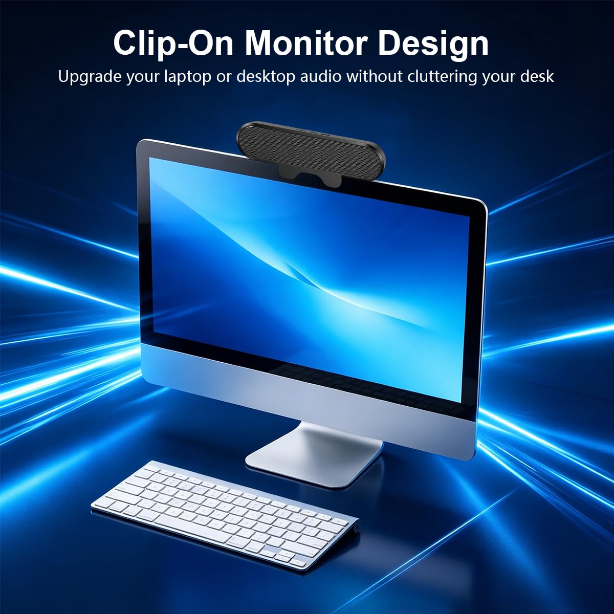 ZORBES Clip-On Speaker for Desktop PC