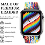 ZORBES® for Apple Watch Band, Braided Solo Loop Watch Strap Compatible with Apple Watch Straps 49mm 45mm 44mm 42mm, Adjustable Breathable Elastic Nylon Straps for iWatch Series Ultra 8 7 6 5 4 3 2 SE