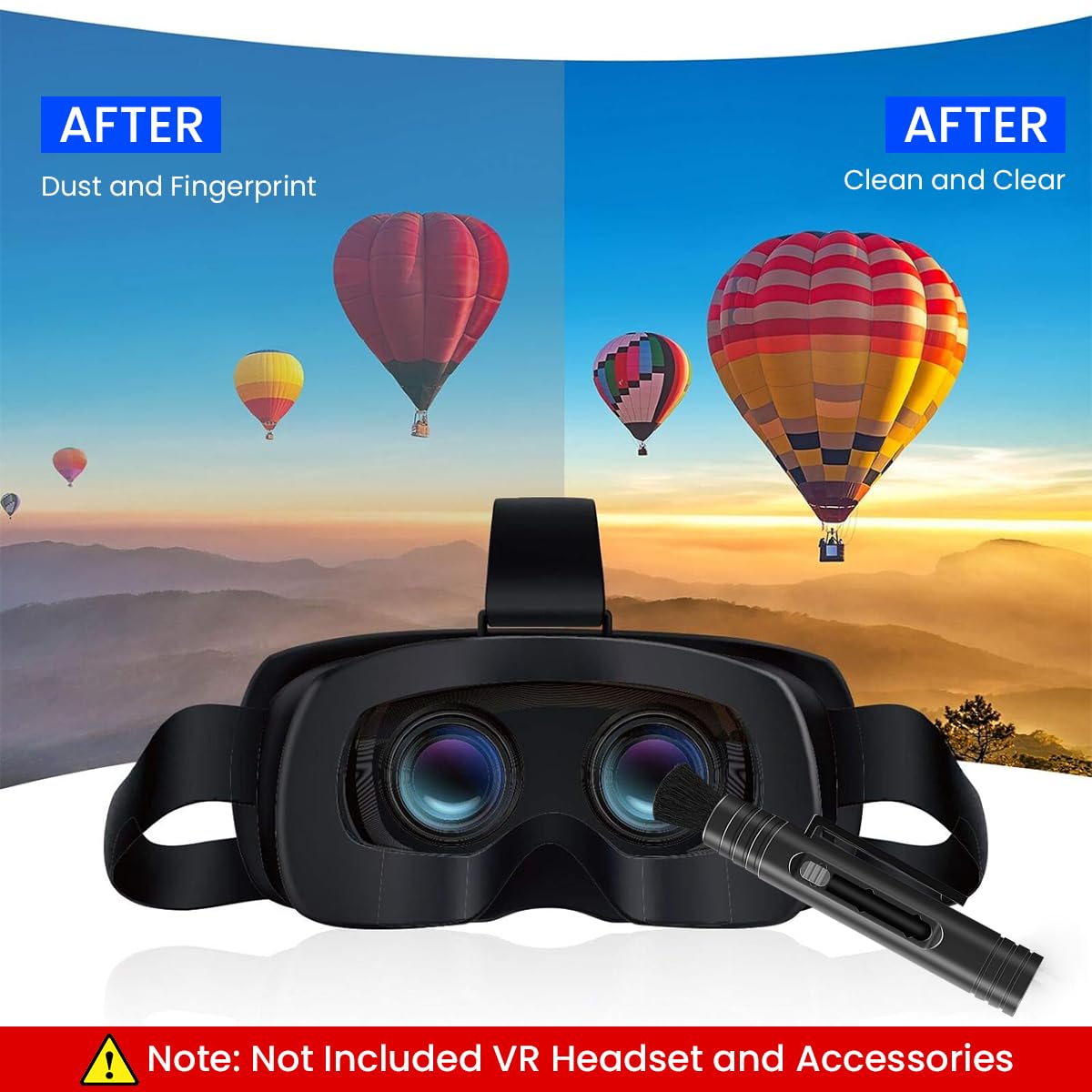 Verilux® VR Headset Cleaning Kit, VR Lens Cleaner, Lens Pen Cleaner Kit for Meta Oculus Quest 2 3 /Xbox/PS/Wii, Cleaning kit for VR Facial Interface & Face Cover Protect Lens from Dust
