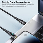 Verilux Type C to Lightning Cable 3.9ft PD 20W with LCD Display and Nylon Braid | Fast Charging