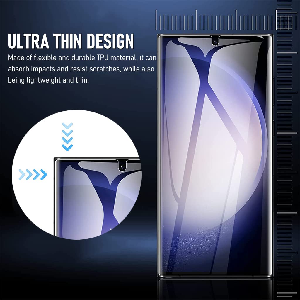 ZORBES® [2+2 Pack for Samsung S23 Ultra Screen Protector with 2 Pack Glass Camera Lens Protector, S23 Ultra Privacy Screen Protector Anti-scratch Screen Protector for Samsung Galaxy S23 Ultra 6.8inch