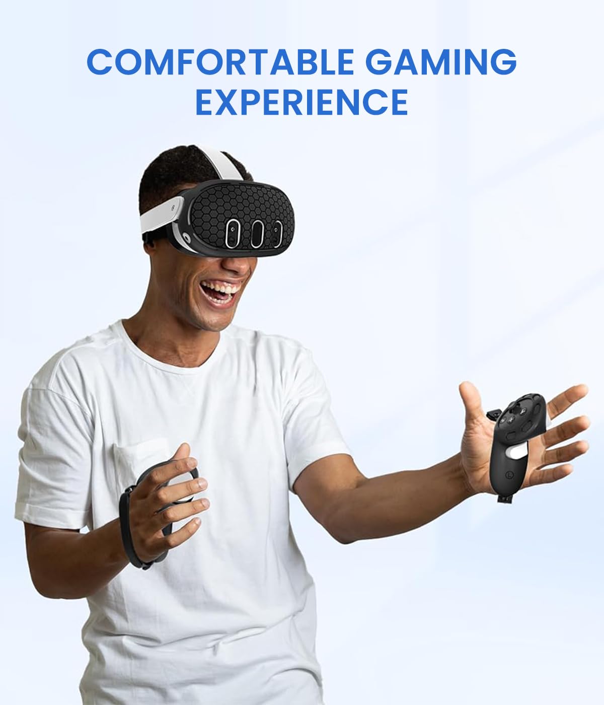 Verilux Silicone Cover Set for Oculus Quest 3 with 7 pcs full VR protection | includes controller grips and breathable face cover