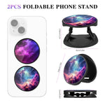 ZORBES® Phone Grip for Phone Case 2 in 1 Folding Phone Grip Phone Stand Dreamy Purple Nebula Fashion Phone Grip 1.57 inches Round Self Adhesive Phone Grip Phone Stand