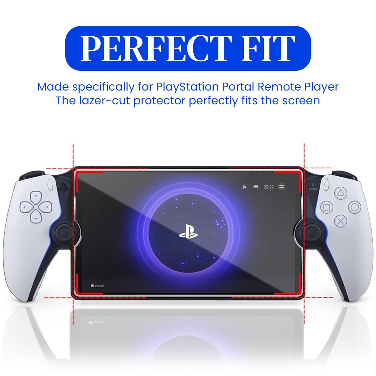 ZORBES® 2 Packs Screen Protector for Playstation Portal Remote Player 8 inch, Tempered Glass Screen Protector for Playstation 5 Portal Handheld, Ultra HD, Anti-Scratch, Anti-Fingerprint, Bubble-Free