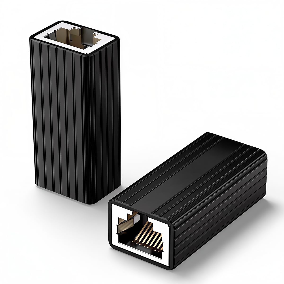 Verilux® RJ45 Ethernet Coupler 10Gbps, Female-to-Female Network Extender for Cat8/Cat7/Cat6/Cat5e Cables, Shielded Aluminum Alloy with Gold-Plated Pins, High-Speed Plug-and-Play Connection