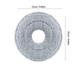 Verilux® 4Pcs Microfiber Mop Pads 9.84 Inches Round High Absorbent Microfiber Mop Pads Replacement for Rotary Mop Wet Dry Use Microfiber Mop Pads, Compatible Most Round Spin Mop & Bucket