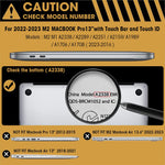 ZORBES® Laptop Case Laptop Cover Compatible with 2023 2022 M2 MacBook Air Pro 13.3 inch PC Cover Case for 2021-2016 M1 A2338 A2159 A1989 A1706 A1708 Touch ID, with Keyboard Cover