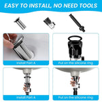 Serplex® Flexible Drain Pipe Wash Basin Sink Drain Hose PVC Water Pipe Vessel Sink Extension Fits for 3-4.5 cm Hole,Flex-drain Kit with Flexible & Expandable P-trap